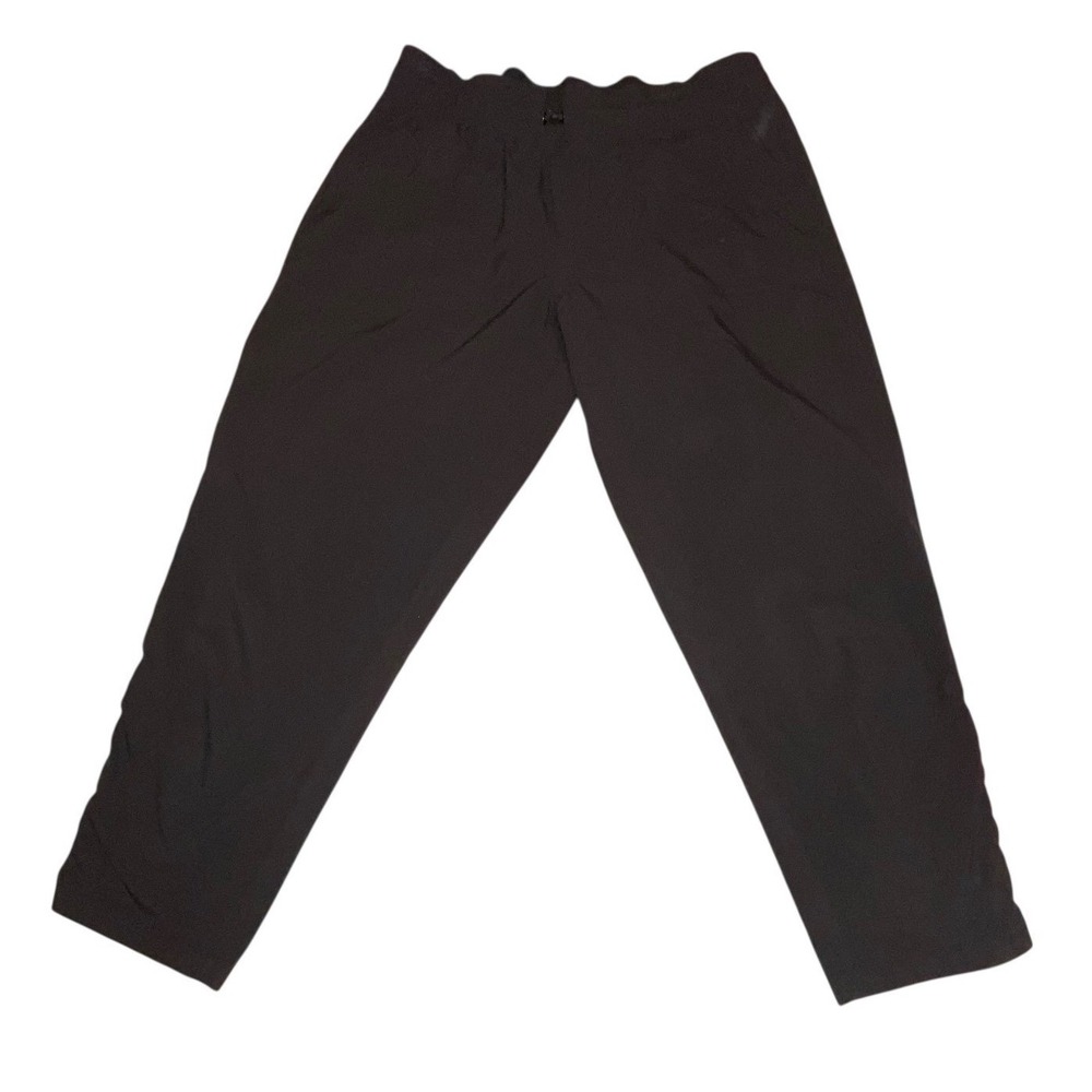 PrAna Midtown Capri Black Jogger Womens Size Small Ruched Hem Drawstring READ